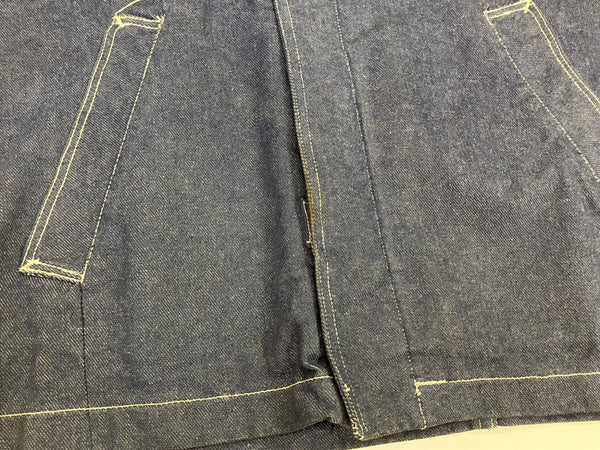ヴィンテージ vintage 80's 80年代 EURO ユーロ フレンチワーク デニムジャケット カバーオール フランス製 44/M ジャケット ブルー Mサイズ 101MT-4234