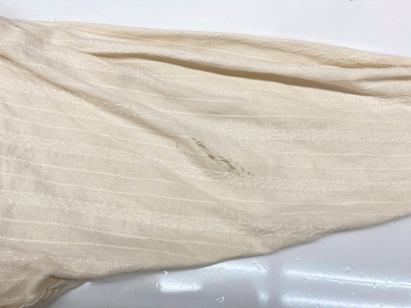 ダブルアールエル RRL 90s 三ツ星タグ SHIRT バンドカラー ヘンリーネック ハーフボタン ヴィンテージ VINTAGE ラルフローレン RALPH LAUREN コットン モーリシャス製 BEIGE 長袖シャツ 刺繍 ベージュ Mサイズ 104MT-2025