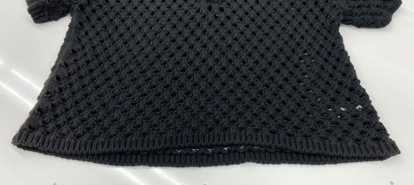 ステューシー STUSSY BIG MESH POLO SWEATER ビッグ メッシュ ポロ シースルー シャツ 黒 トップスその他 無地 ブラック Lサイズ 104MT-1773