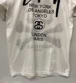 ステューシー STUSSY × mastermind JAPAN 8 Ball Skull Tee Tシャツ ホワイト Mサイズ 201MT-2766