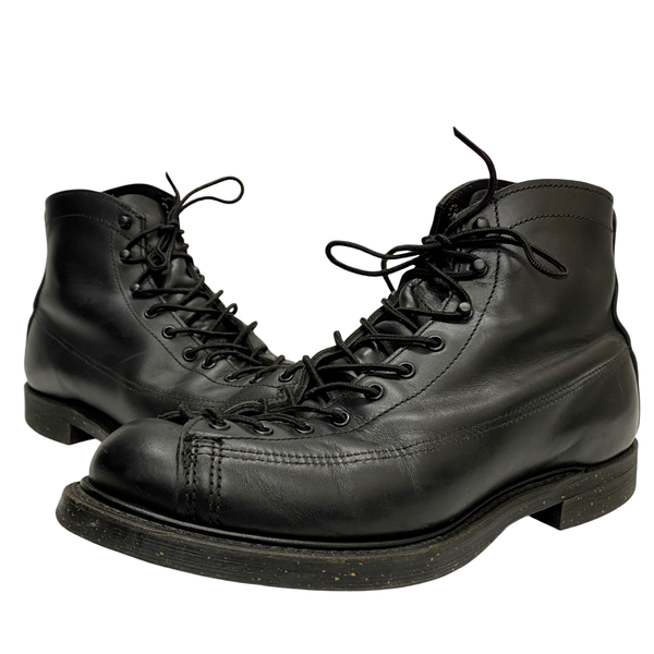 【曜日割引対象外】 レッドウィング RED WING 15年製 ワイドパネル ラインマン 8 1/2D ブラックリタン USA製 2995 メンズ靴 ブーツ ワーク ブラック 26.5cmサイズ 201-shoes1521 VB