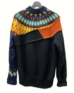 サカイ sacai 21AW Wool Knit Pullover ウール ニット プルオーバー セーター ハイネック ノルディック 21-02610M サイズ 2 セーター 総柄 マルチカラー 104MT-627