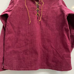 【曜日割引対象外】 ヴィンテージ vintage Punderson 60's 70's レースアップ デニムプルオーバーシャツ ジャケット ワインレッド 201MT-4872 VB