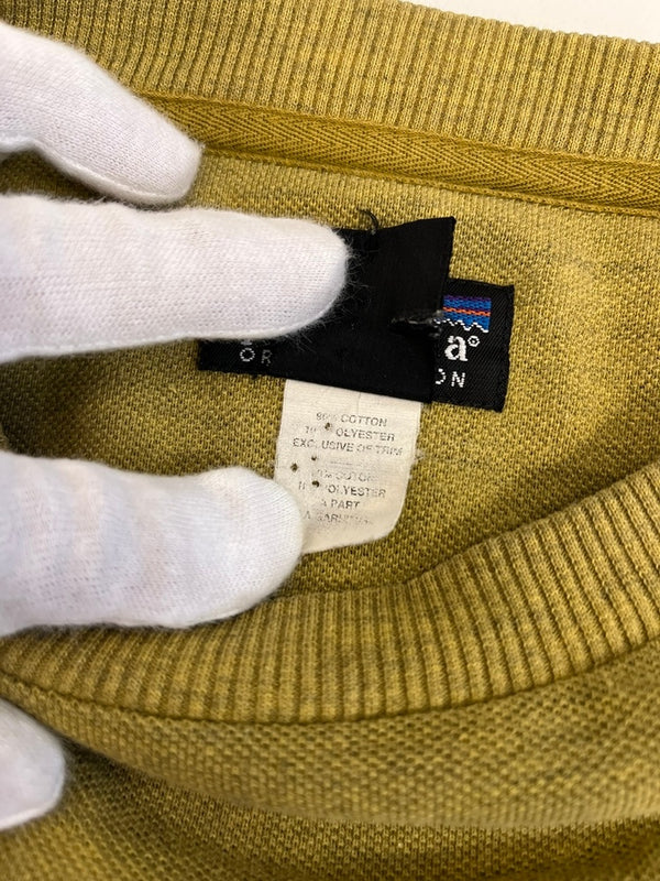 パタゴニア PATAGONIA 90s 90's 90年代 オーバルロゴ 鹿子 長袖 ポケットTシャツ ロンT 黄 ロンT イエロー Lサイズ 101MT-5110