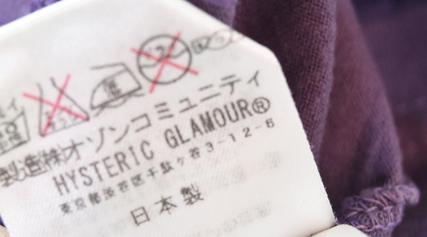 ヒステリックグラマー HYSTERIC GLAMOUR COURTNEY LOVE HELLO BOYS pt T-SH フォトプリント 長袖Tシャツ 0253CL11 ロンT パープル Lサイズ 103MT-3124