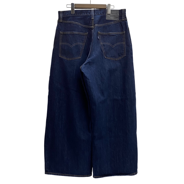 【曜日割引対象外】 リーバイス Levi's WIDE PLEAT CROP バギー ワイドパンツ blue tab デニム ブルー W32サイズ 201MB-856 VB