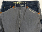 バンソン VANSON Leathers ヒッコリー デニム ペインターパンツ ワークパンツ ジーンズ カーゴパンツ ネイビー 38インチ 101MB-645