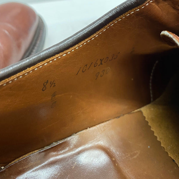 【曜日割引対象外】 オールデン Alden プレーントゥシューズ 930 メンズ靴 ビジネスシューズ ブラウン 26.5cmサイズ 201-shoes1522 VB