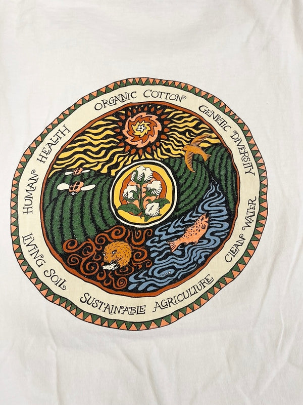 パタゴニア PATAGONIA 90s Vintage USA製 ヴィンテージ オーガニックコットン プリントTシャツ  XL Tシャツ ホワイト LLサイズ 101MT-4709