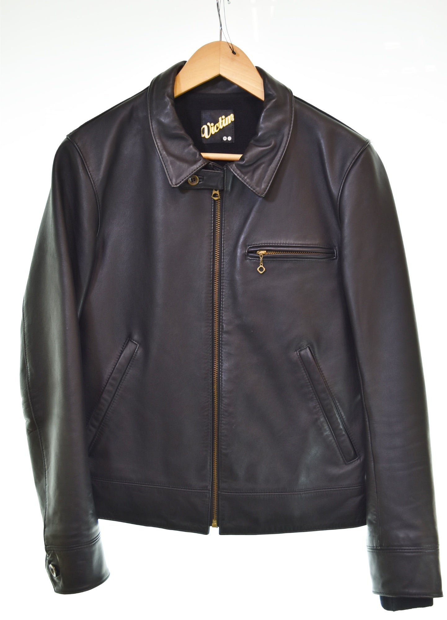 【美品】victim ホース レザー ライダース ジャケット VICTIM ヴィクティム 馬革 ホースレザー レザージャケット⁄VTM-08-J