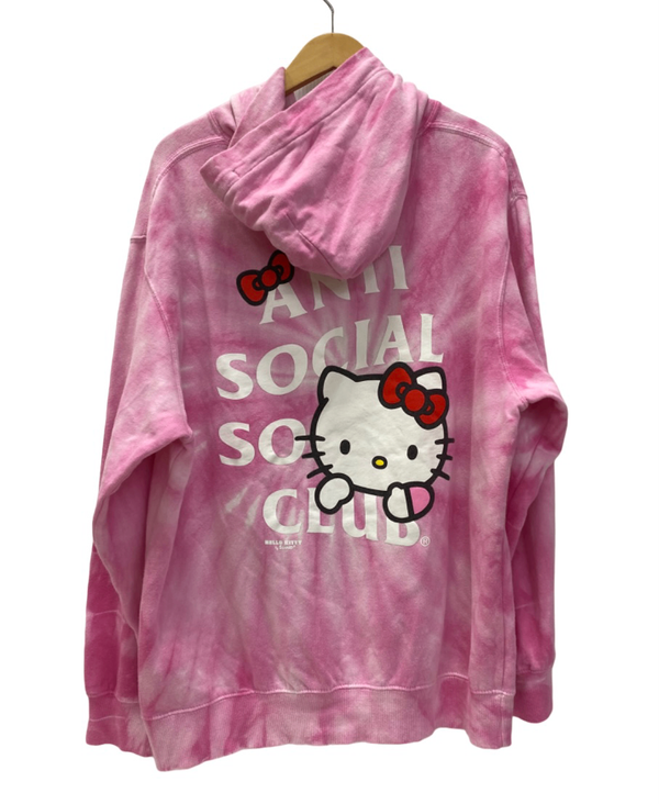 アンチソーシャルソーシャルクラブ Anti Social Social Club x Hello Kitty Hoodie FW19 ハローキティ パーカ ピンク Lサイズ 201MT-2694