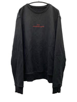 メゾンマルジェラ Maison Margiela  アップサイドダウンロゴ 刺繍 クルーネック スウェット S50GU0166 54 ブラック 601MT-42