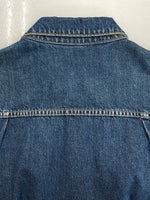 ダブルアールエル RRL 90s 2nd TYPE DENIM JACKET デニム ジャケット Gジャン 裏地チェック USA製 三ツ星タグ Ralph Lauren 青 ジャケット 無地 ブルー Lサイズ 104MT-1441