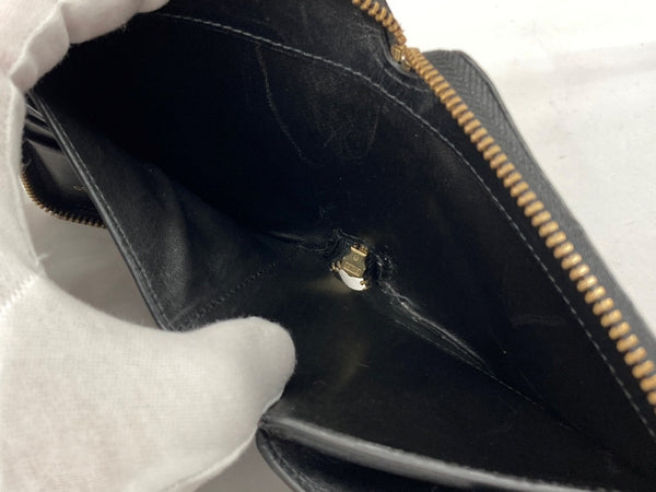 コムデギャルソン COMME des GARCONS Embossed Logo Zip Wallet エンボス ロゴ ジップ ウォレット 二つ折り カード コイン ケース 財布 黒 財布・ケース メンズ財布 ロゴ ブラック 104W-19