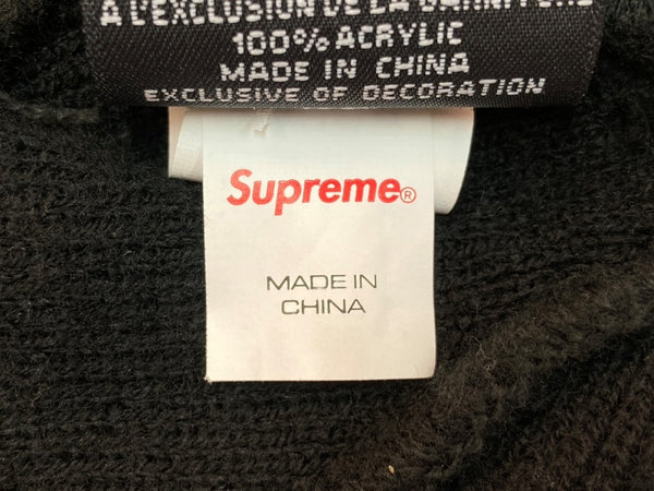 シュプリーム SUPREME 22AW S LOGO BEANIE ロゴ ビーニー New Era ツノ ニット帽 帽子 黒 帽子 メンズ帽子 ニット帽 ロゴ ブラック 104H-45