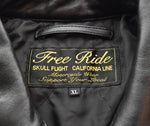 スカル フライト SKULL FLIGHT フリーライド Free RIDE レザー コーチ ジャケット LEATHER COACH JACKET 羊革 XL ジャケット ブラック 103MT-3451