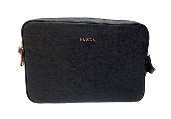 フルラ FURLA リリー LILLI カメラバッグ クロスボディ CROSSBODY ダブルジップ ゴールドロゴ サフィアーノレザー LEATHER BLACK 黒 1028452 バッグ レディースバッグ ショルダーバッグ・メッセンジャーバッグ ロゴ ブラック 104B-52