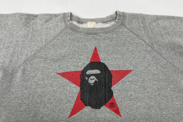 アベイシングエイプ A BATHING APE 香港行政区第一支店 オープン記念 スウェット トレーナー 灰 スウェット ロゴ グレー Lサイズ 104MT-1926