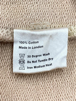 ハウスオブエラー House of Errors eye hoodie LONDON 刺繡 スウェット プルオーバー フーディ パーカー 白 パーカ ロゴ ベージュ Lサイズ 104MT-1234