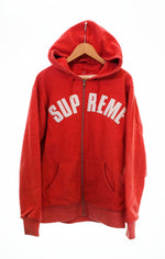 シュプリーム SUPREME 10AW Arc Logo Thermal Zip Up Hoodie ジップパーカー 赤 パーカ レッド Lサイズ 103MT-1348