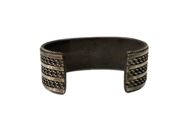 インディアンジュエリー Indian Jewelry Silver Bangle シルバー バングル ナバホ続 コインエッジ Tahe ブレスレッド 925 銀 メンズジュエリー・アクセサリー バングル 総柄 シルバー 104A-57