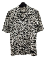 バックラッシュ BACKLASH ISAMU KATAYAMA リバティープリント+リザード シャツ アロハ レオパード柄 半袖 開襟 白 -201977 半袖シャツ 総柄 ホワイト Mサイズ 104MT-1678
