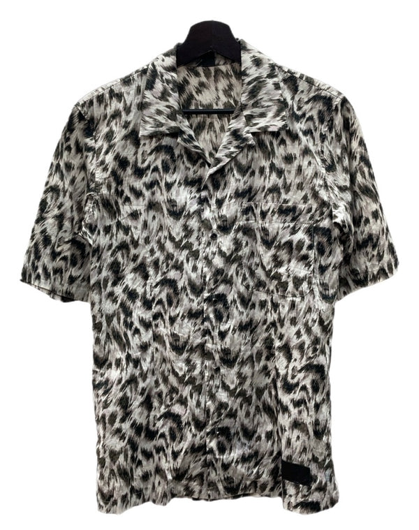 バックラッシュ BACKLASH ISAMU KATAYAMA リバティープリント+リザード シャツ アロハ レオパード柄 半袖 開襟 白 -201977 半袖シャツ 総柄 ホワイト Mサイズ 104MT-1678