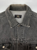 ダブルアールエル RRL 90s 90年代 DENIM JACKET デニム ジャケット 先染め ブラックデニム Gジャン 2nd 三ツ星タグ シンチバック Ralph Lauren 黒 ジャケット 無地 ブラック 104MT-1388