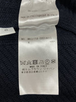 トムブラウン THOM BROWNE 4BAR WOOL CARDIGAN ライン ウール カーディガン Vネック ボタン 紺 MKC271A-00014415 サイズ 0 カーディガン ライン ネイビー 104MT-1084