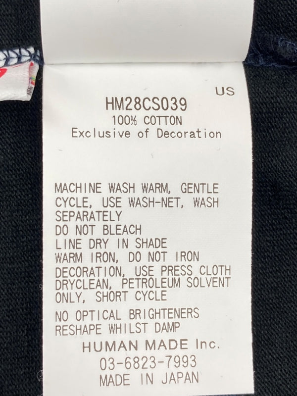 ヒューマンメイド Human Made Striped L/S T-Shirt ストライプ ロング スリーブ Tシャツ クルーネック ロンT 青 ロンT 刺繍 ブルー XLサイズ 104MT-1459