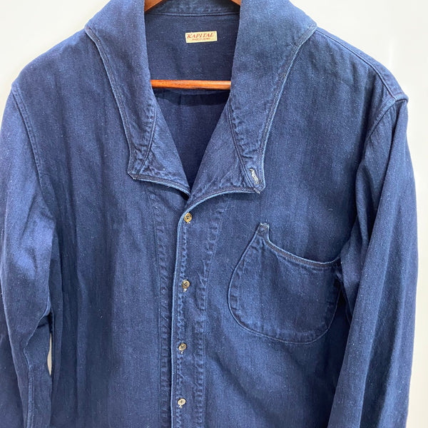 【曜日割引対象外】 キャピタル KAPITAL IDG Denim DUKE Color Shirt Jacket EK-423 長袖シャツ ネイビー Lサイズ 201MT-4302 VB