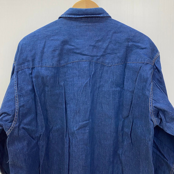 ラルフローレン Ralph Lauren 90's CHAPS チャップス FRONTIER デニムシャツ 長袖シャツ ブルー Lサイズ 201MT-3310