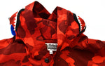 アベイシングエイプ  A BATHING APE  camouflage print hooded shirt jacket カモシャツジャケット  赤 001SHH801008M  長袖シャツ レッド 3Lサイズ 103MT-719