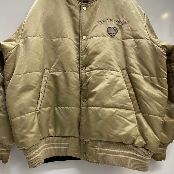 ショーンジョン SEAN JOHN リバーシブル スタジャン ナイロン ジャケット ベージュ XXLサイズ 201MT-4575