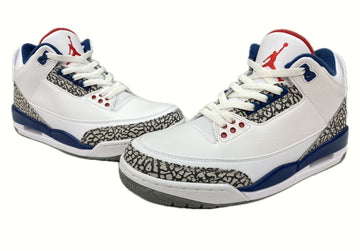 ナイキ NIKE 16年製 AIR JORDAN 3 RETRO TRUE BLUE エア ジョーダン レトロ トゥルー ブルー AJ3 白 青 854262-106 メンズ靴 スニーカー ホワイト 26.5cm 104-shoes601