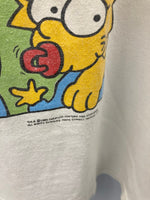 ヴィンテージ vintage 80s ザ・シンプソンズ THE SIMPSONS ANIME Tshirt アニメTシャツ キャラT US古着 ©1989 袖シングル Tシャツ ホワイト Lサイズ 101MT-2973