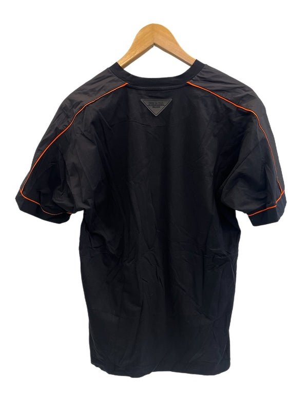 プラダ PRADA 三角ロゴ ショートスリーブシャツ 黒 SJN233 Tシャツ ブラック Mサイズ 101MT-4798