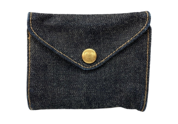 ダブルアールエル RRL INDIGO DENIM BILLFOLD WALLET インディゴ デニム ビルフォールド ウォレット 折り畳み 財布 青 財布・ケース メンズ財布 ロゴ ブルー 104W-26