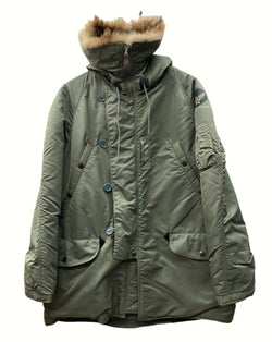 バズリクソンズ BUZZ RICKSON'S Ｎ-3B FLIGHT JACKET フライトジャケット AIR FORCE アウター ファー ミリタリー 緑 BR10991 ジャケット ロゴ カーキ Lサイズ 104MT-820