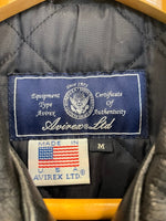 アビレックス AVIREX アヴィレックス レザージャケット J-4LIGHT ゴートレザー 2191002 ジャケット ブラック Mサイズ 101MT-4485