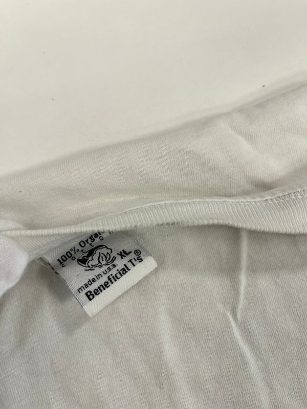 パタゴニア PATAGONIA 90s～ Vintage ヴィンテージ Beneficial T's USA製 グラフィック バックプリント ロングスリーブ 長袖カットソー 白 XL ロンT ホワイト LLサイズ 101MT-4781