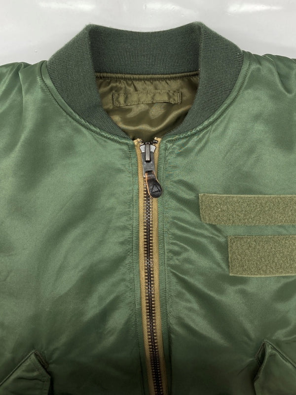 フィルザビル FILL THE BILL REVERSIBLE FLIGHT JACKET リバーシブル フライト ジャケット MA-1 ジップアップ アウター サイズ1 緑 301-202010 ジャケット 無地 グリーン Mサイズ 104MT-1860