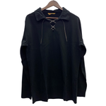 【曜日割引対象外】 グルービンハイ GROOVIN' HIGH The GROOVIN HIGH 1950s Lace-up Pullover Shirt 長袖シャツ ブラック XLサイズ 201MT-4214 VB