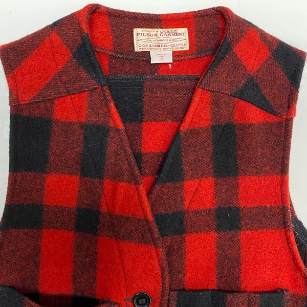 【曜日割引対象外】 フィルソン FILSON マッキーノ ウールベスト USA製 20004P ベスト レッド Sサイズ 201MT-4546 VB