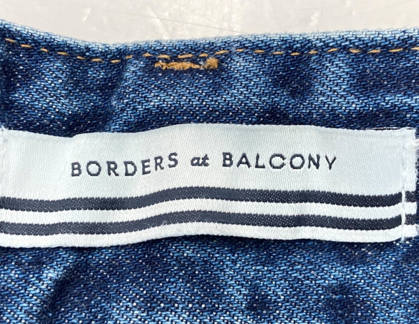 ボーダーズアットバルコニー BORDERS at BALCONY 22SS FLARE DENIM PANTS フレア デニムパンツ ジーンズ JEANS キルティングステッチ BLUE 青 INDIGO インディゴ SIZE38 BD2121-3E-09 デニム ロゴ ブルー 104LB-23