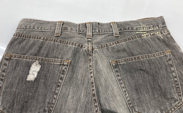 ステューシー STUSSY work gear black Denim Pants ワークギア ブラック デニム パンツ ダメージ加工 黒 デニム ブラック サイズ 36 104MB-307