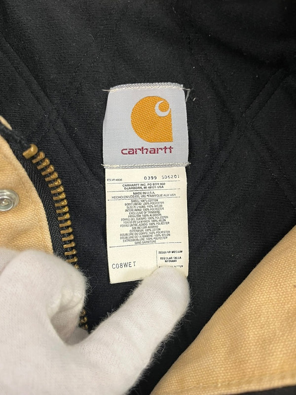 カーハート Carhartt 90s 90's 99年 MADE IN USA カバーオールダックジャケット ヴィンテージ 茶 C08WET ジャケット ベージュ 101MT-5289