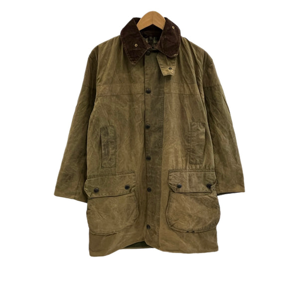 バブアー BARBOUR 90's 90年代 3ワラント BORDER ボーダー ワックス コットン オイルドジャケット コート VINTAGE ヴィンテージ A200 C36 ジャケット カーキ 101MT-5337