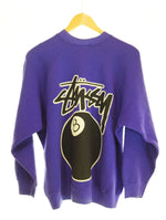 ステューシー STUSSY 90's OLD STUSSY Sweatshirt 8ball オールドステューシー 8ボール スウェット 紫 スウェット パープル Lサイズ 103MT-2331