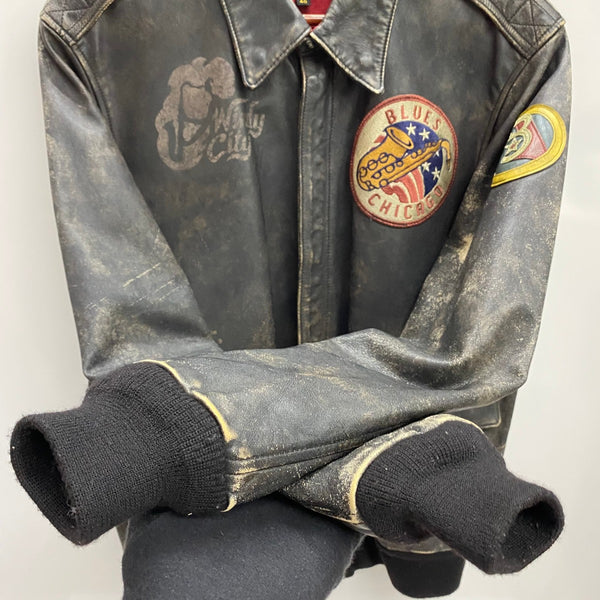 【曜日割引対象外】 アヴィレックス AVIREX A-2 レザー フライトジャケット ジャケット ブラウン 40サイズ 201MT-4518 VB